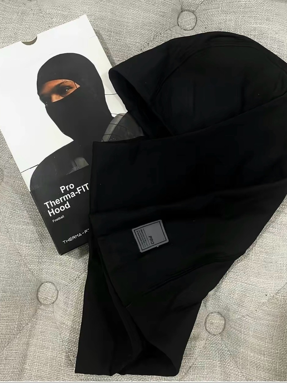 Men's Black Thermal-Fit Hooded Balaclava